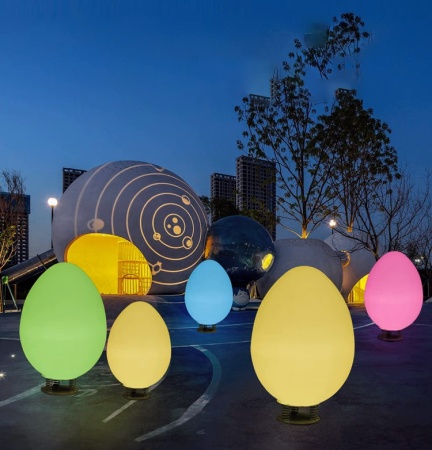 Светильник Яйцо 87х140 питание от АКБ, RGB Светильник Яйцо 87х140 питание от АКБ, RGB