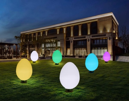 Светильник Яйцо 65х110 питание от 220, RGB